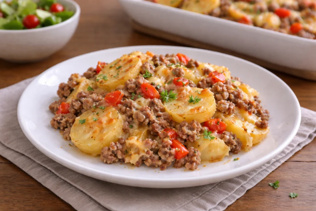 Aardappel ovenschotel met gehakt