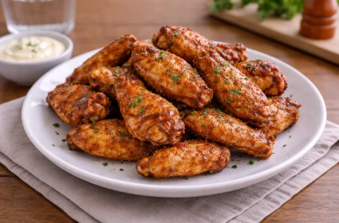 Krokante kip airfryer recept voor goudbruine vleugels