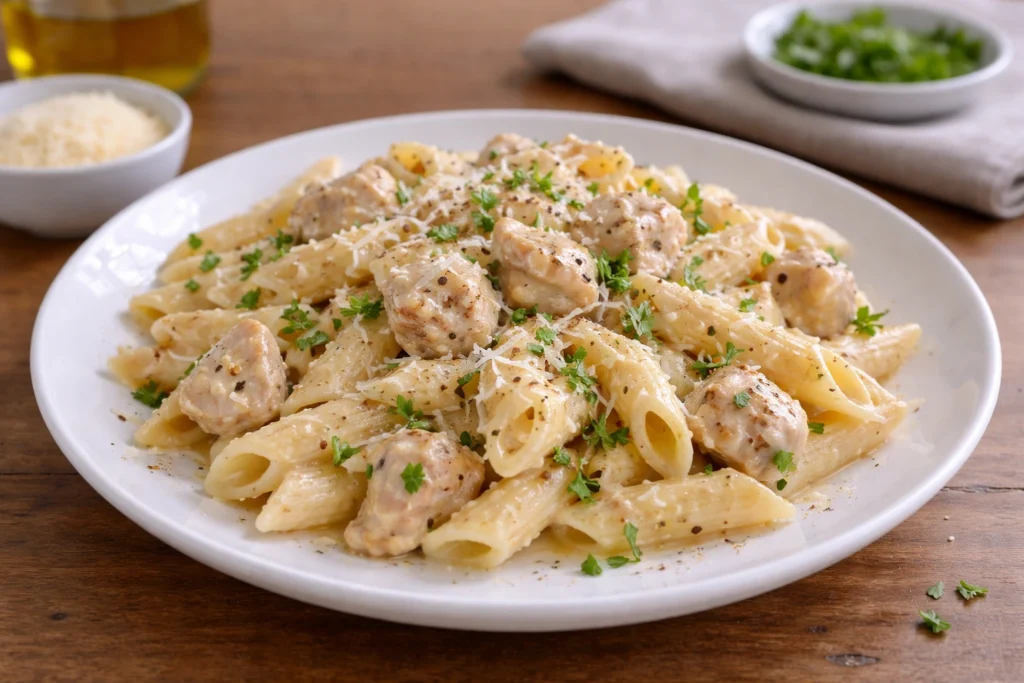 Romige kip pasta