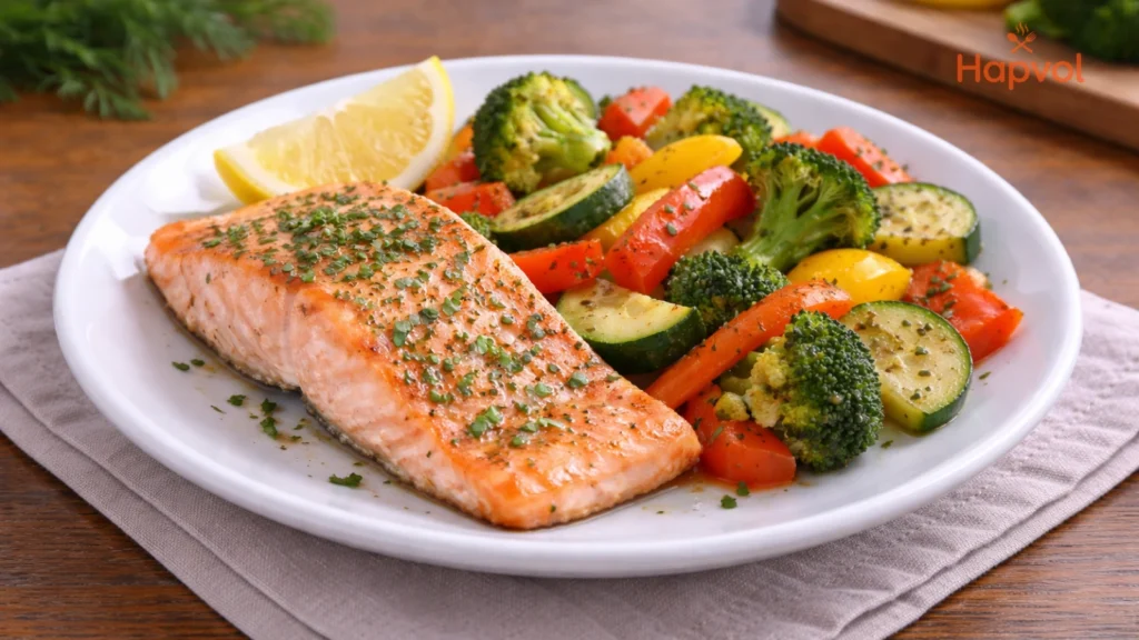 zalm met groenten uit de oven
