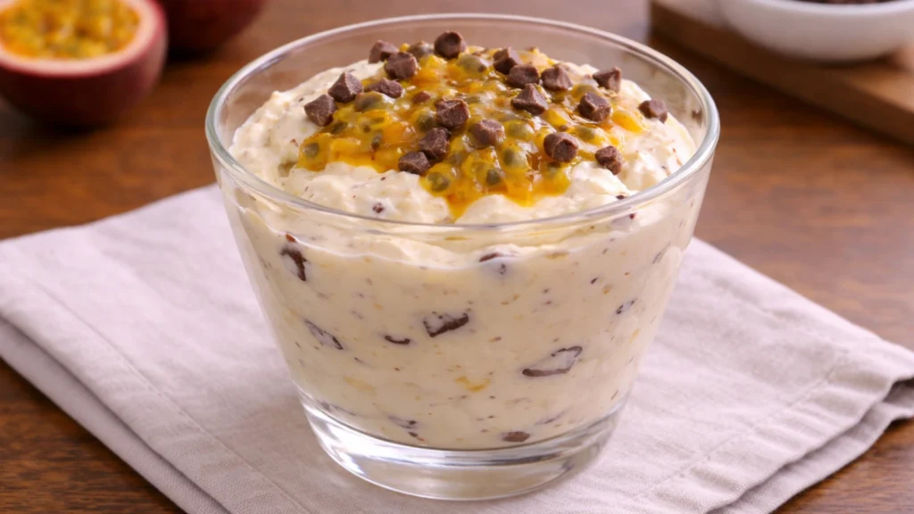 romig passievrucht dessert